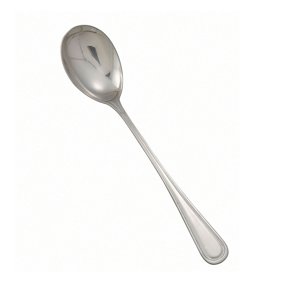 Winco 0030-23 Solid Spoon, 11 1/4"L, 18/8 Stainless Steel, Extra Heavy, Shangarila