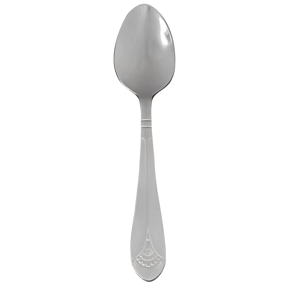 Winco 0031-01 6 1/8" Teaspoon with 18/8 Stainless Grade, Peacock Pattern