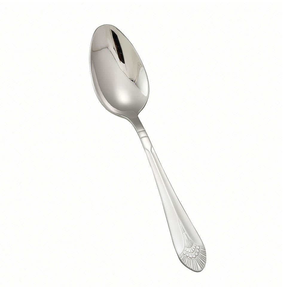 Winco 0031-10 8 3/8" Tablespoon with 18/8 Stainless Grade, Peacock Pattern
