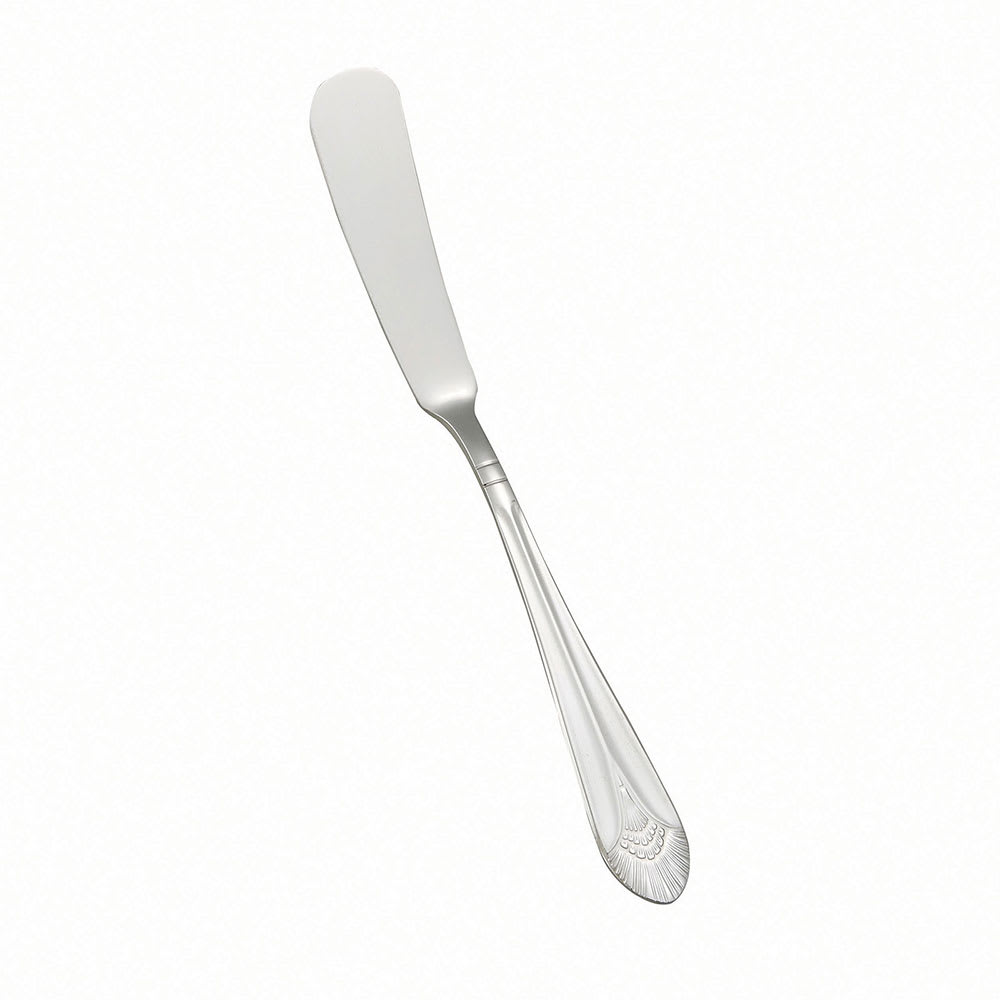 Winco 0031-12 6 3/4" Butter Knife with 18/8 Stainless Grade, Peacock Pattern