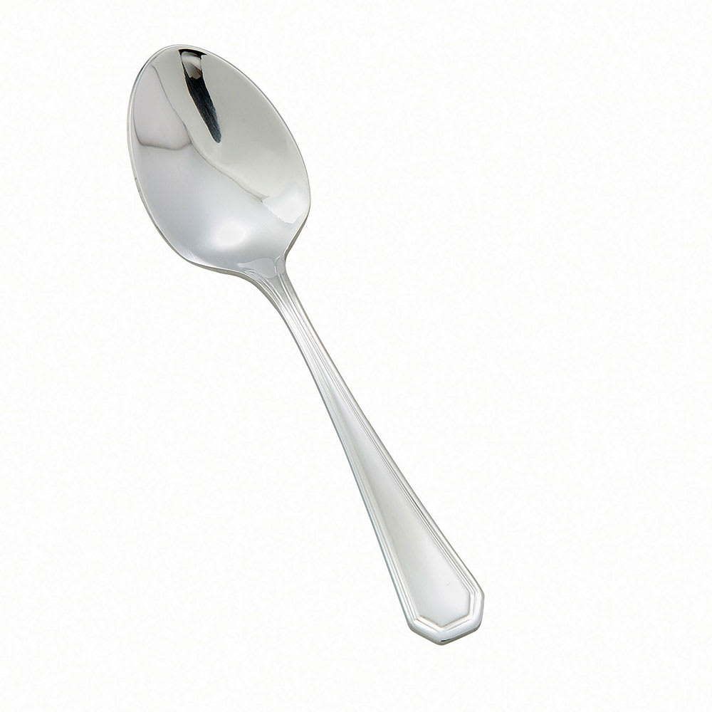 Winco 0035-09 4 3/8" Demitasse Spoon with 18/8 Stainless Grade, Victoria Pattern