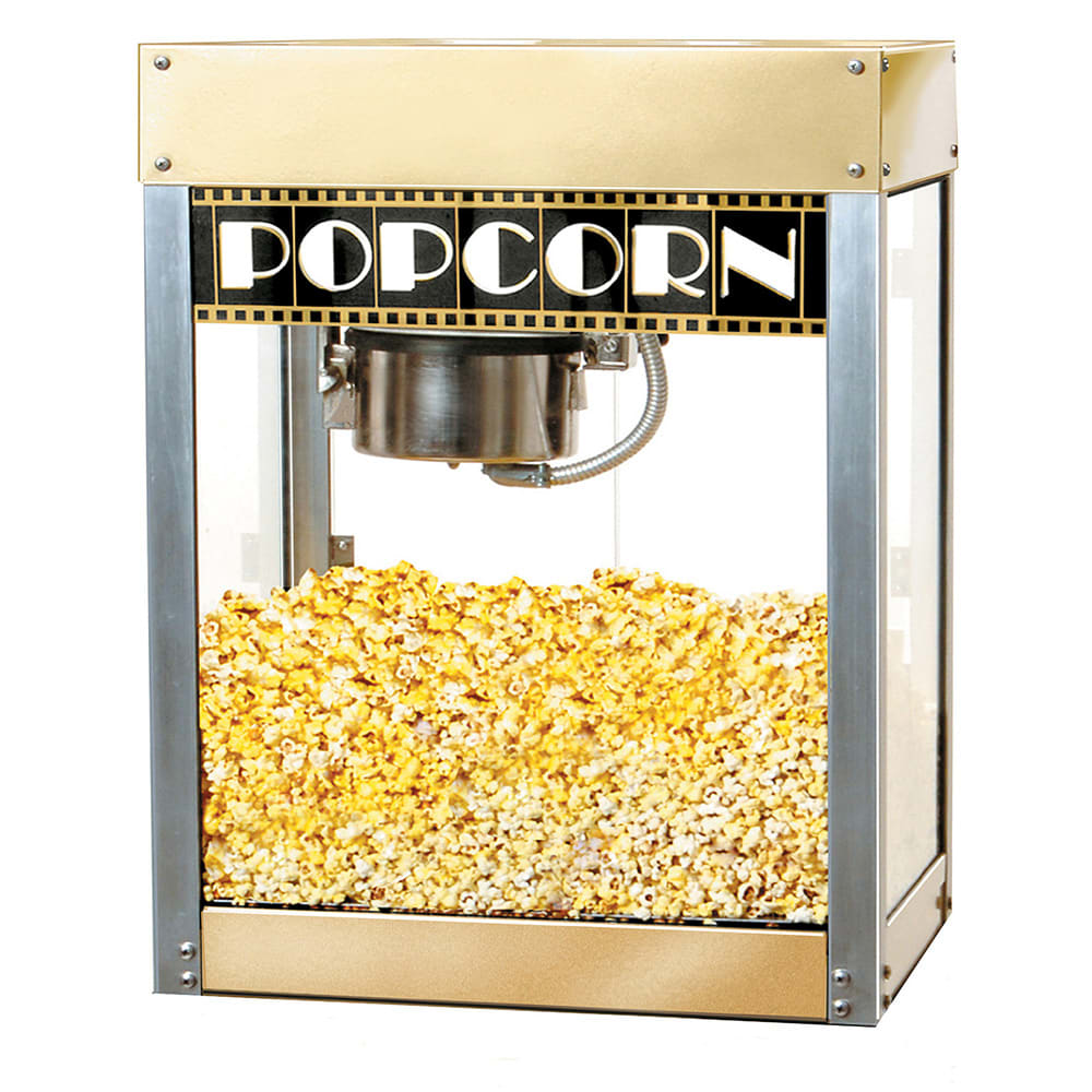 Winco 11068 Countertop Electric Popcorn Machine w/ 6 oz Kettle - Cinema Décor, 120v