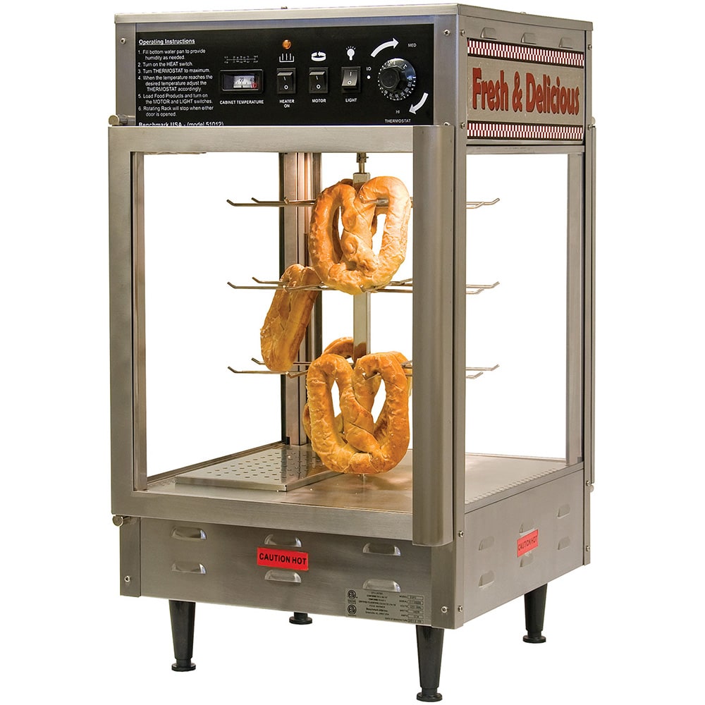 Winco 51012 19"W Pass Thru Heated Pizza/Pretzel Merchandiser, 120v