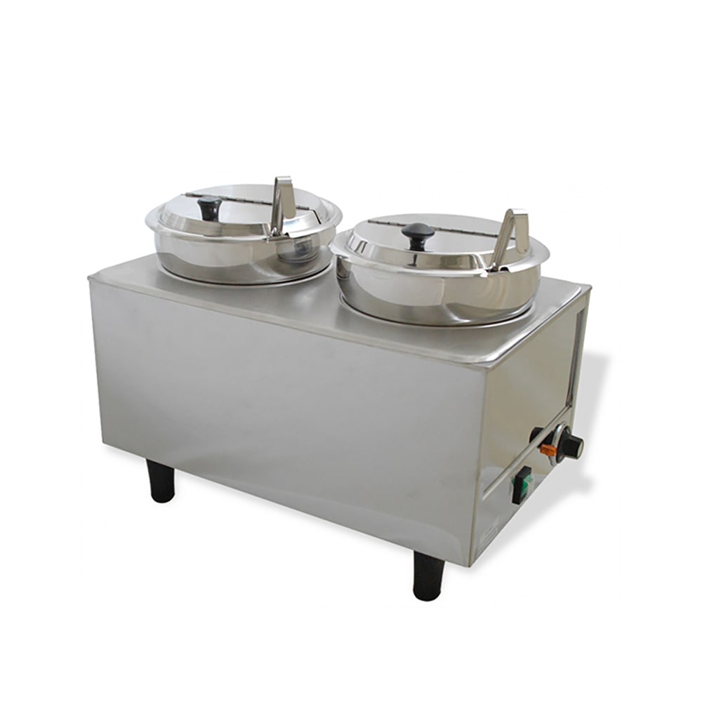 Winco 51072P 14 qt All Purpose Topping Warmer - (2) 3 oz Ladles, 120v