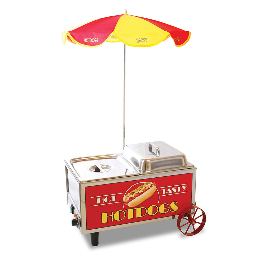 Winco 60072 Countertop Mini Hot Dog Cart w/ (60) Hot Dog & (30) Bun Capacity, 120v