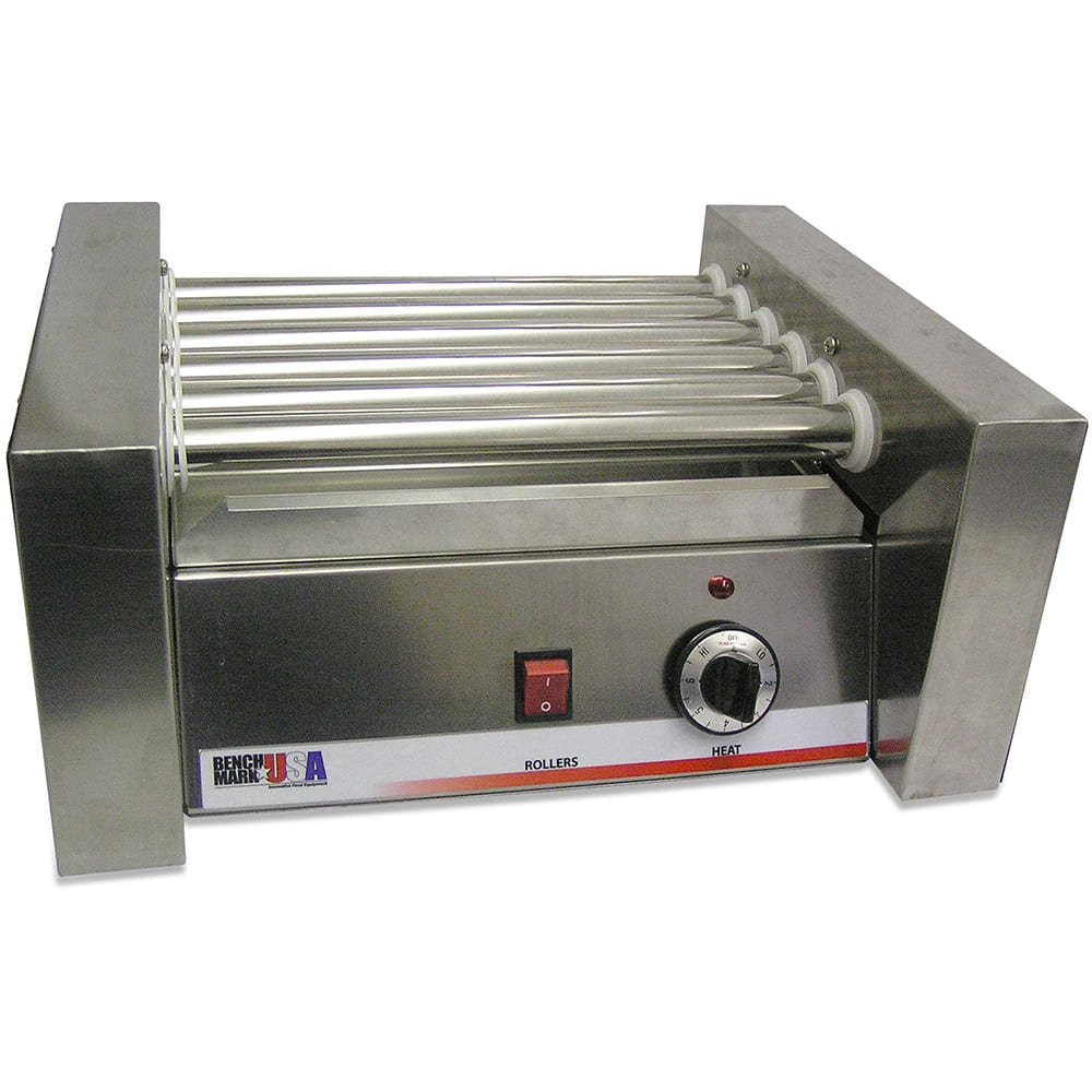 Winco 62010 Benchmark 10 Hot Dog Roller Grill w/ Manual Controls - Flat Top, 120v