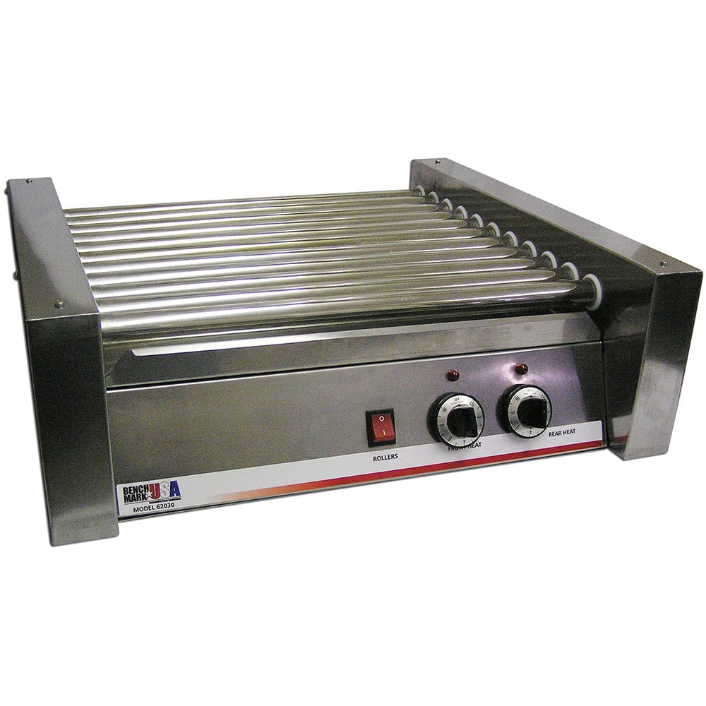 Winco 62030 Benchmark 30 Hot Dog Roller Grill w/ Manual Controls - Flat Top, 120v