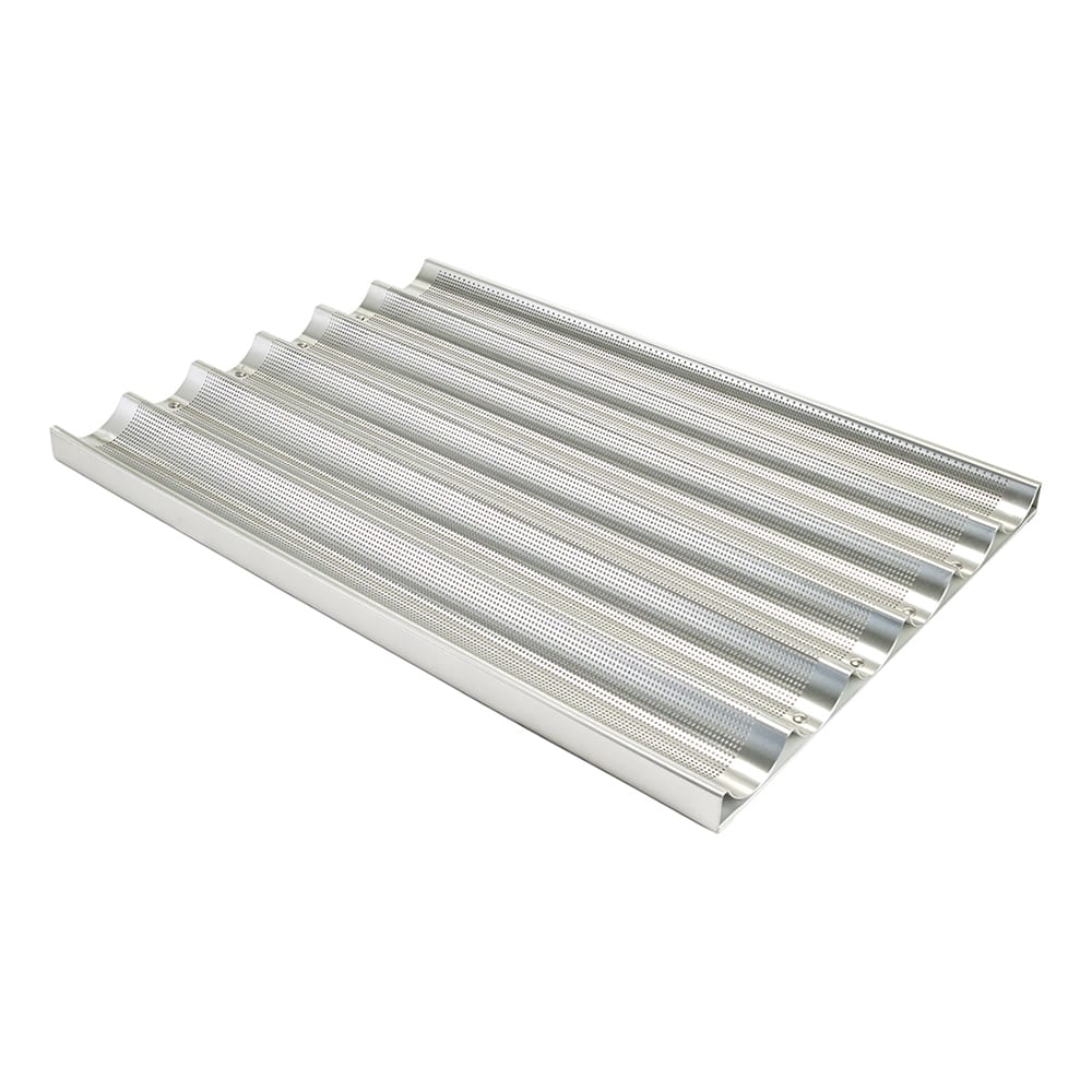 Winco ABPN-6 6 Slot Baguette Pan - 18"L x 26"W, Aluminum