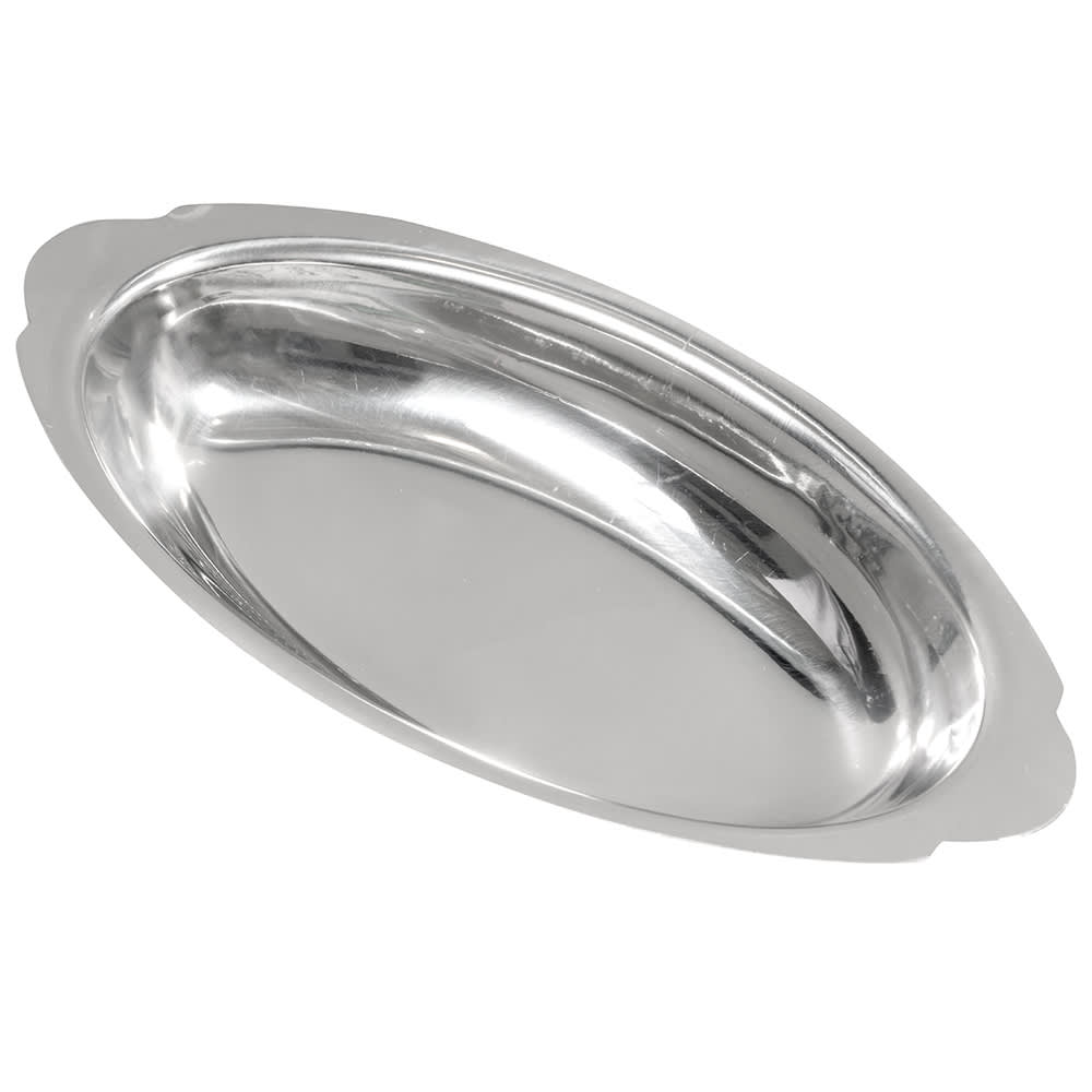Winco ADO-12 12 oz. Oval, Stainless Rarebit