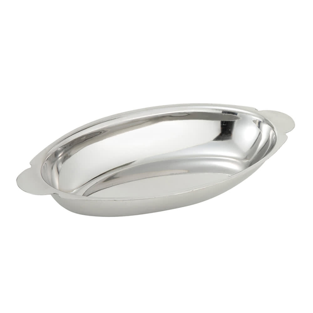 Winco ADO-20 20 oz. Oval, Stainless Rarebit