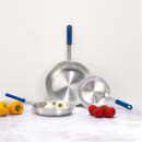 Winco AFP-12A-H 12" Aluminum Frying Pan w/ Solid Silicone Handle thumbnail 3