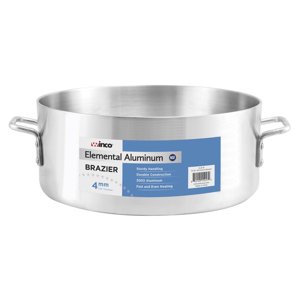 Winco ALB-15 15 qt Elemental Brazier, Aluminum