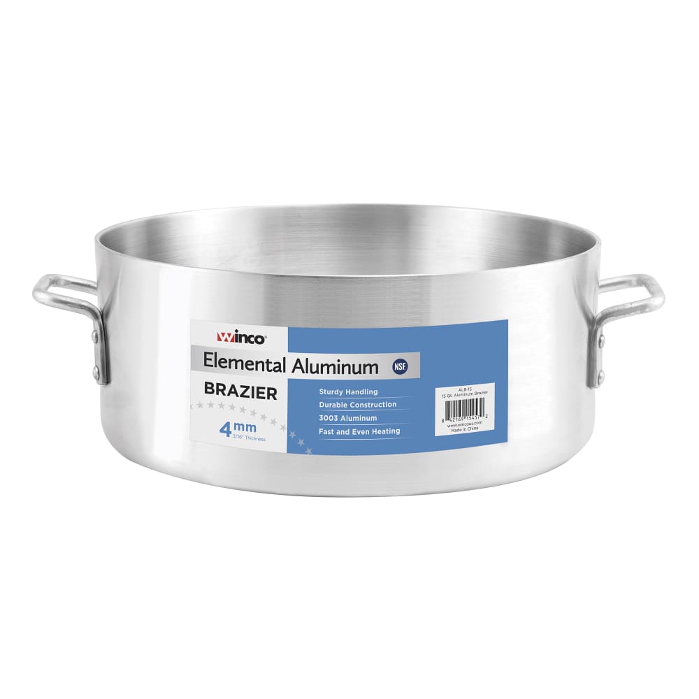 Winco ALB-24 24 qt Elemental Brazier, Aluminum