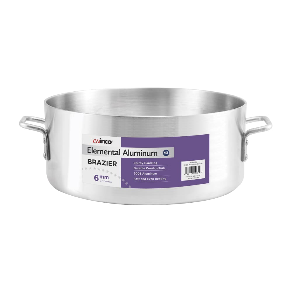 Winco ALBH-24 24 qt Elemental Brazier, Aluminum