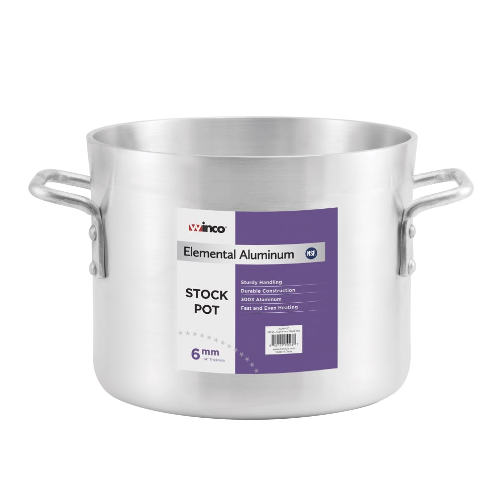 Winco ALHP-100 100 qt Aluminum Stock Pot