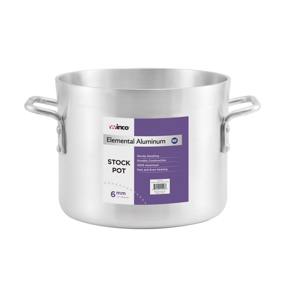 Winco ALHP-32 32 qt Aluminum Stock Pot