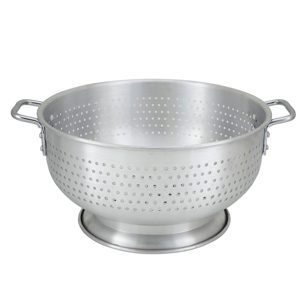 Winco ALO-8BH 8 qt Colander w/ 12" Bowl Diameter, Aluminum