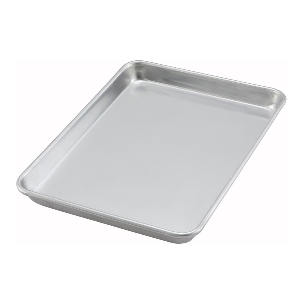 Winco ALXP-1204 1/4 Quarter Size Bun / Sheet Pan - 13" x 9 1/2", 16 gauge Aluminum