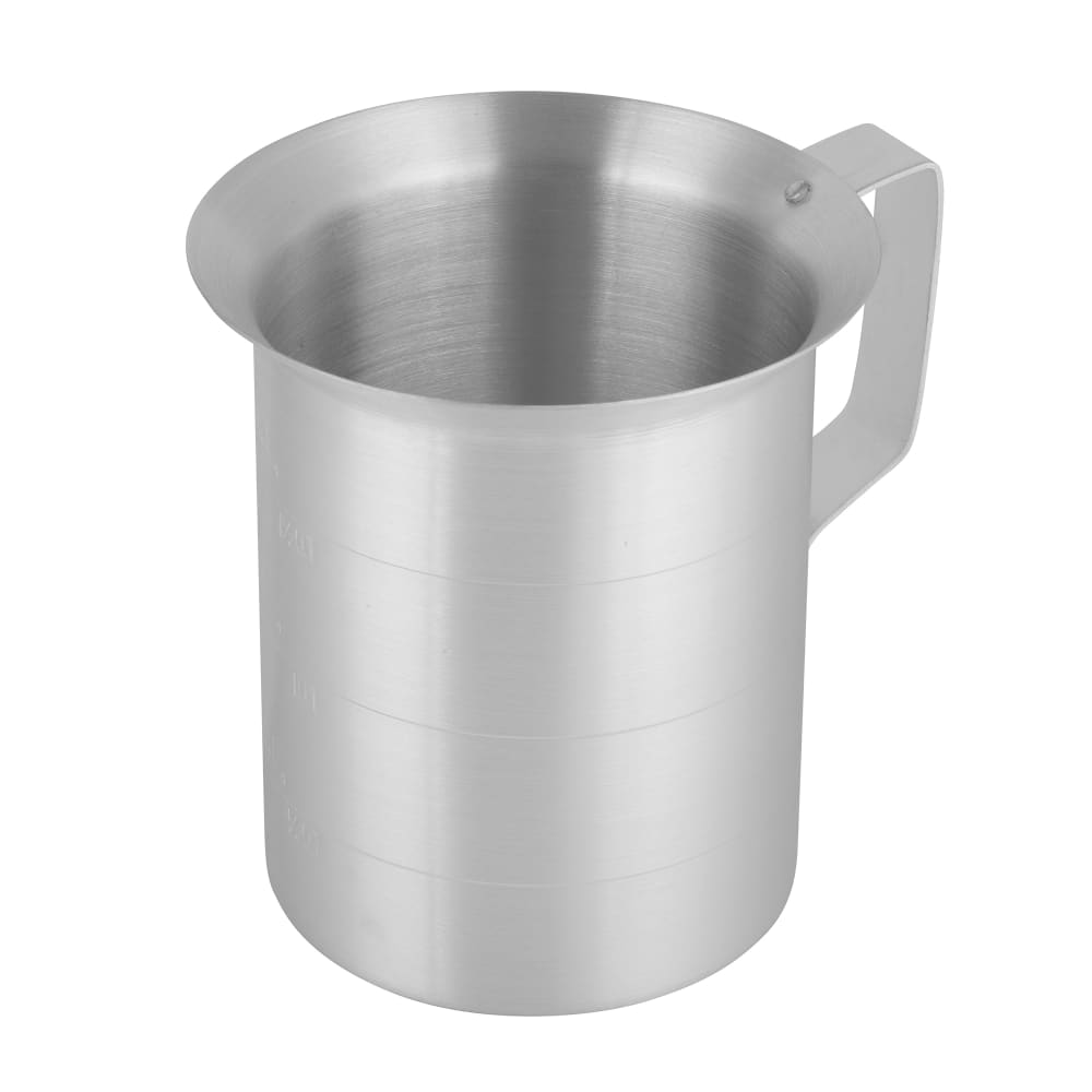 Winco AM-2 2 qt Measuring Cup, Aluminum