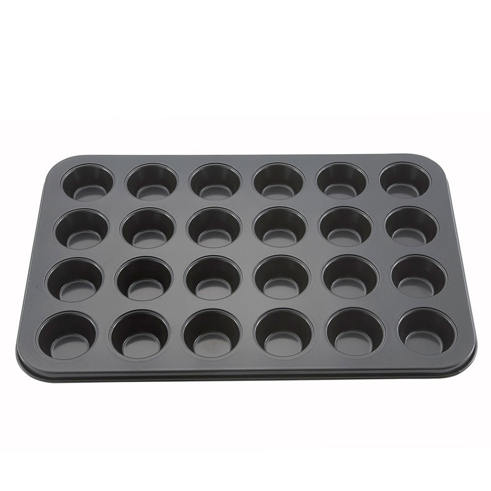 Winco AMF-24MNS 24 Compartment Mini Muffin Pan w/ Non-Stick Coating, Aluminum