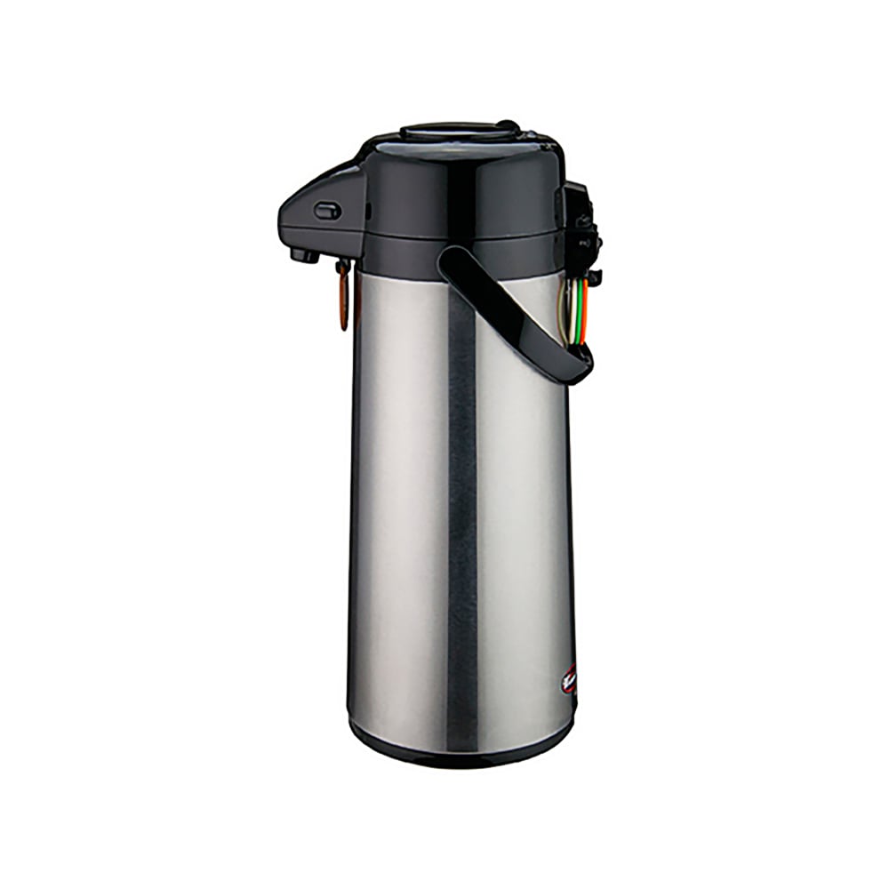 Winco AP-525 2 1/2 Liter Push Button Airpot, Glass Liner