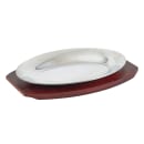 Winco APL-11UL Oval Underliner for Sizzling Platter, Wood thumbnail 2
