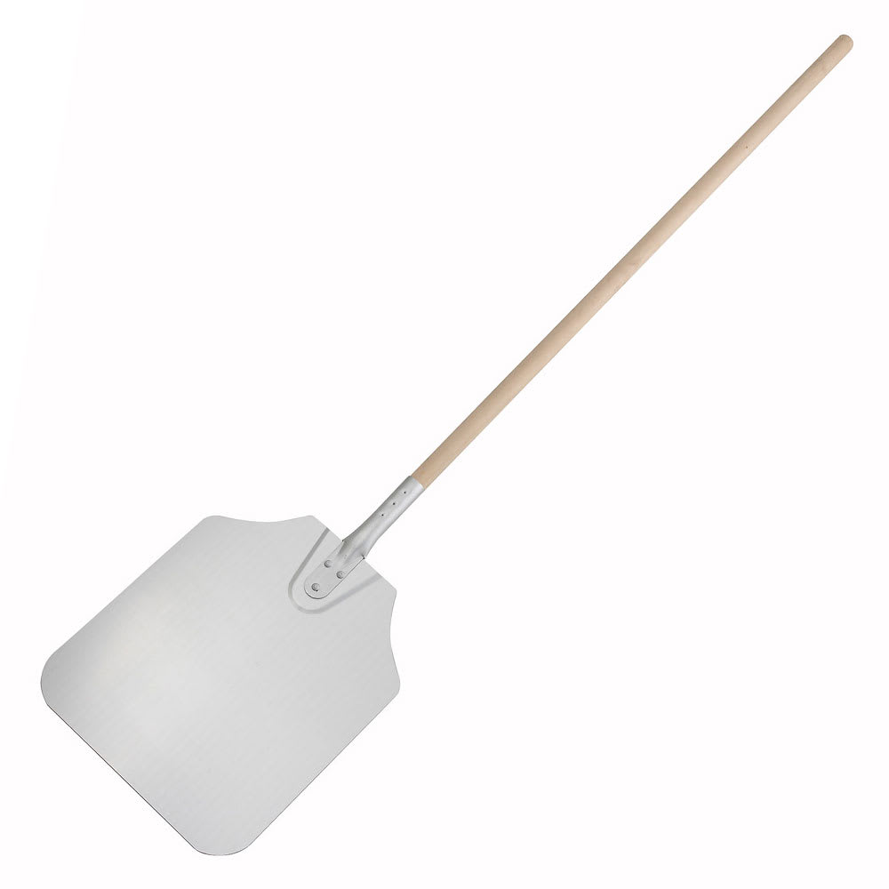Winco APP-52 52" Pizza Peel w/ 14" x 12" Aluminum Blade, Wood Handle