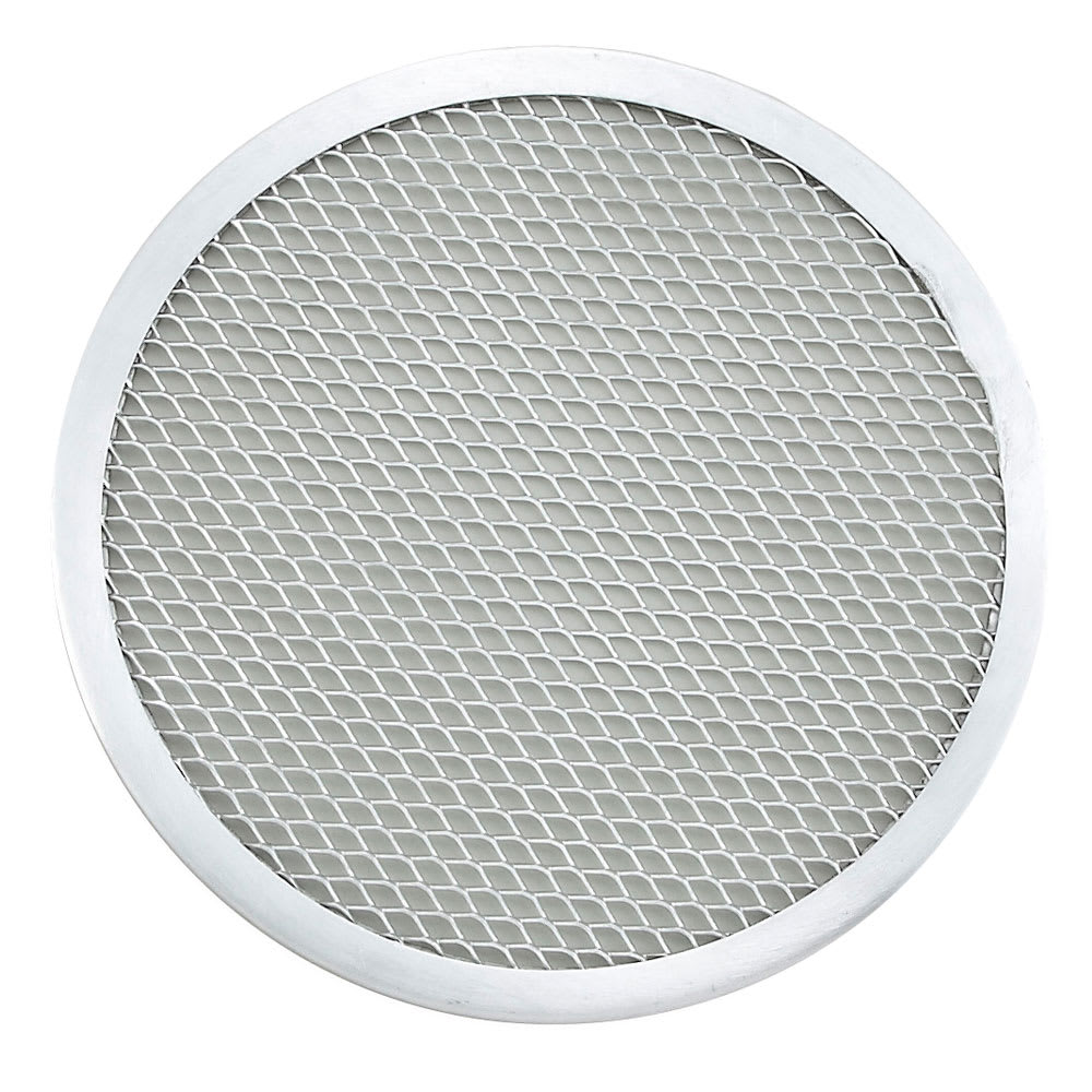Winco APZS-9 9" Round Seamless Pizza Screen, Aluminum