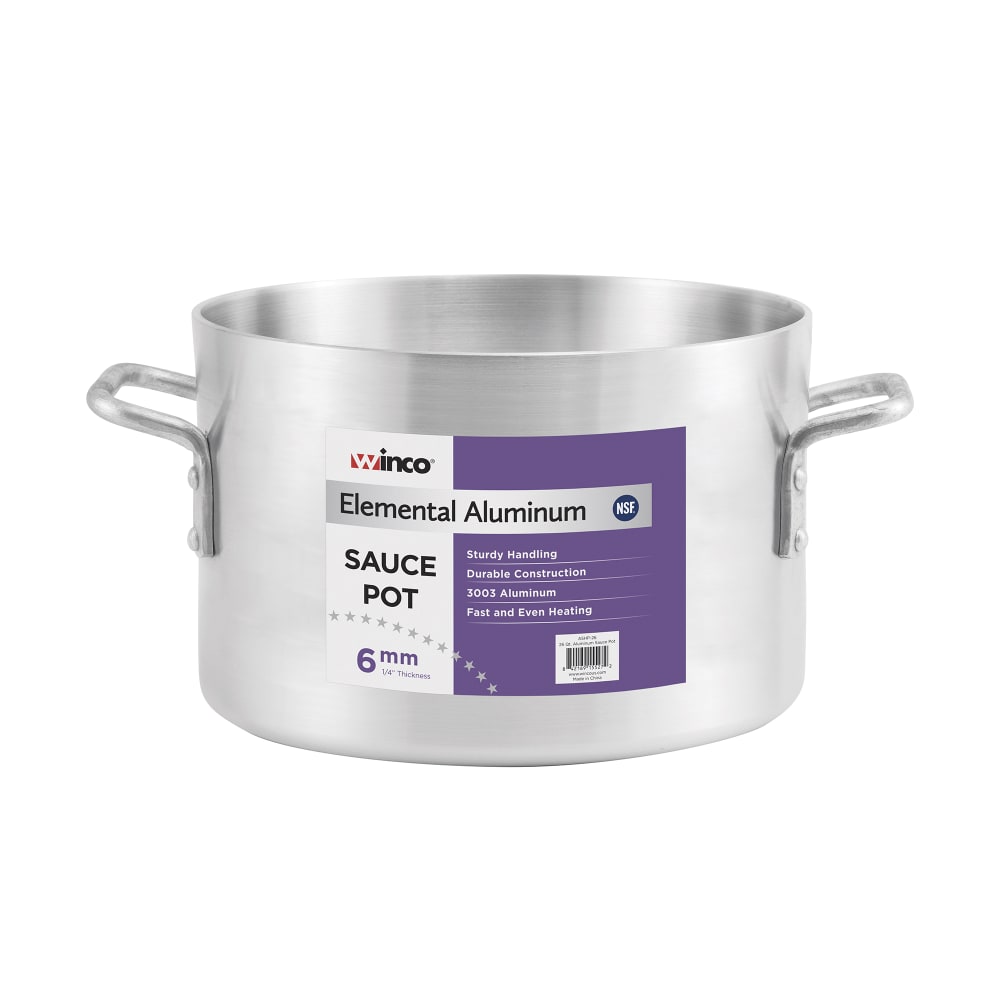 Winco ASHP-08 8 qt Aluminum Sauce Pot