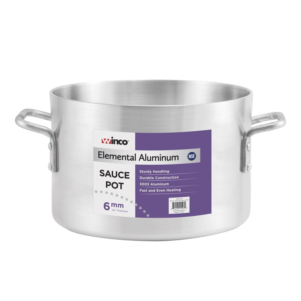 Winco ASHP-20 20 qt Aluminum Sauce Pot