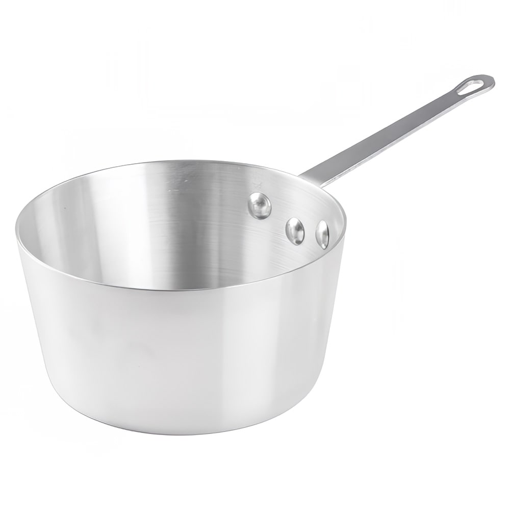 Winco ASP-1 1 qt Aluminum Saucepan w/ Solid Metal Handle