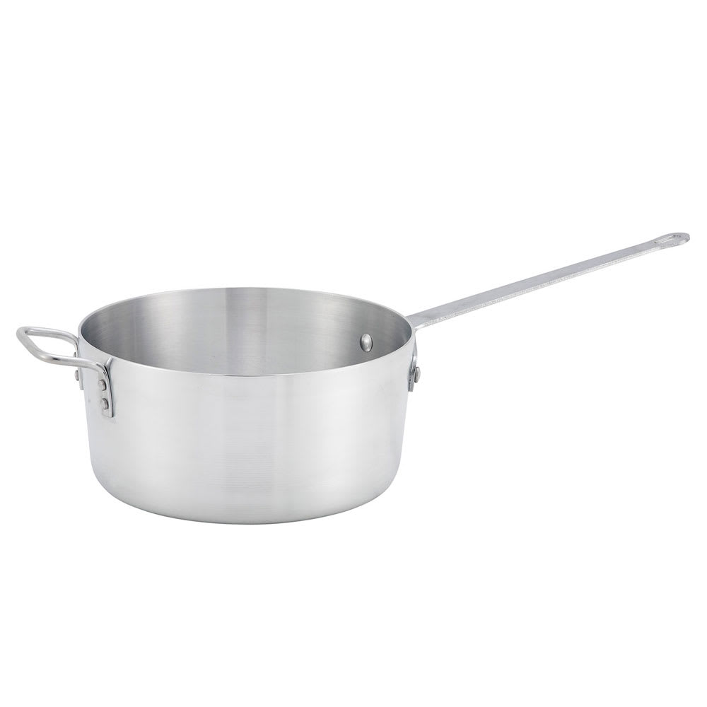 Winco ASP-10 10 qt Aluminum Saucepan w/ Solid Metal Handle