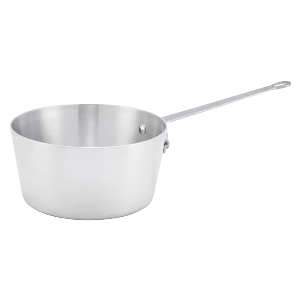 Winco ASP-5 5 qt Aluminum Saucepan w/ Solid Metal Handle