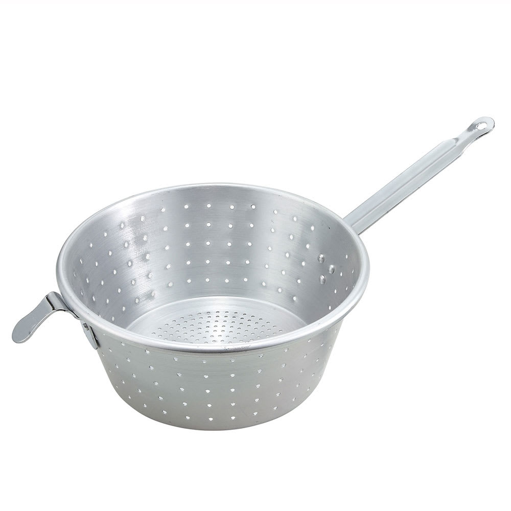 Winco ASS-09 9" Spaghetti Strainer, Aluminum