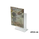 Winco ATCH-46 Tabletop Menu Card Holder - 4" x 6", Acrylic thumbnail 2