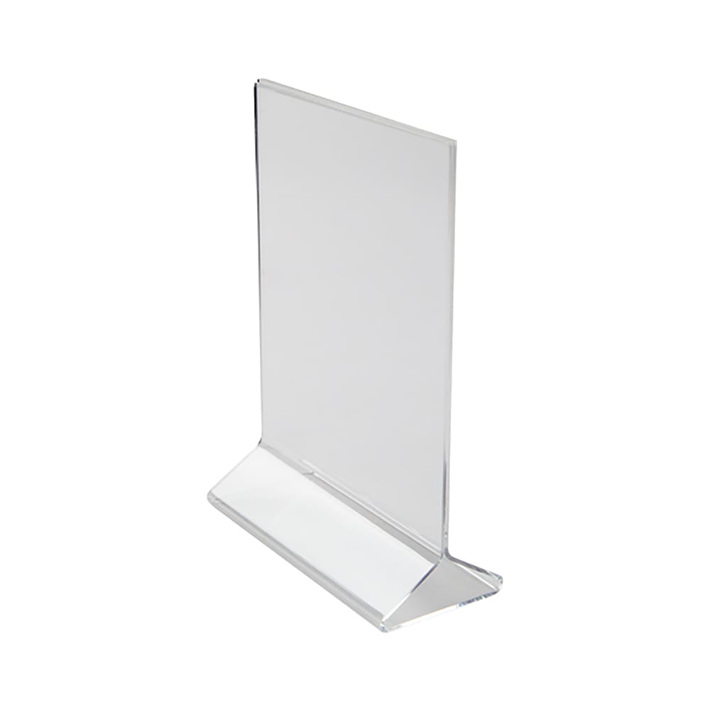 Winco ATCH-57 Tabletop Menu Card Holder - 5" x 7", Acrylic