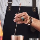 Winco BABS-12AC 12" Bar Spoon w/ Teardrop End, Antique Copper Finish thumbnail 3