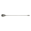 Winco BABS-12CS 12" Bar Spoon w/ Teardrop End, Crafted Steel Finish thumbnail 4
