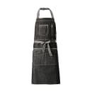 Winco BADN-3430 Full Length Bib Apron w/ (4) Pockets - 34 1/2" x 30 1/4", Poly/Cotton, Dark Wash Denim thumbnail 2