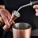 Winco BAJ-7AC Double Jigger - 1/2 & 3/4 oz, Stainless Steel, Antique Copper Finish thumbnail 2