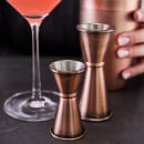 Winco BAJ-7AC Double Jigger - 1/2 & 3/4 oz, Stainless Steel, Antique Copper Finish thumbnail 4