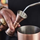 Winco BAJ-9AC Double Jigger - 1 & 2 oz, Stainless Steel, Antique Copper Finish thumbnail 5