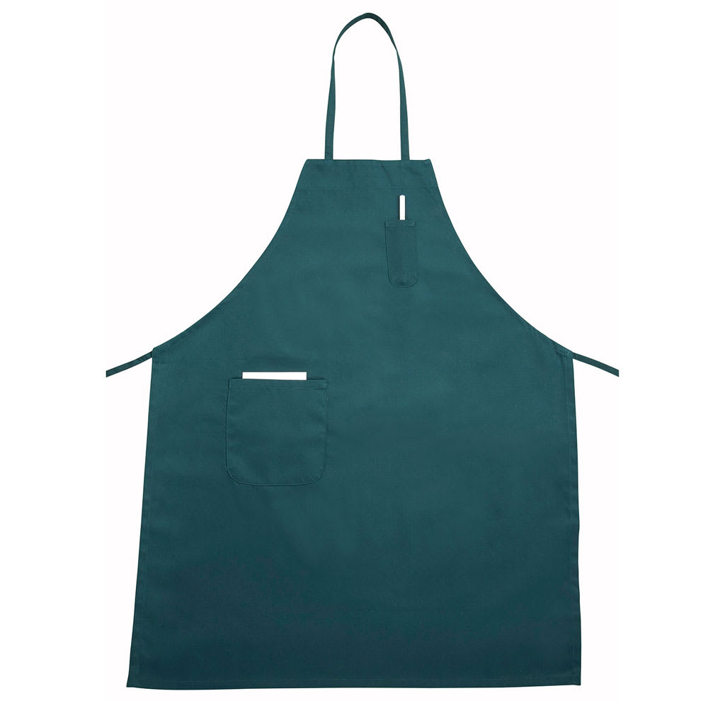 Winco BA-PGN Bib Apron w/ Pocket, Green