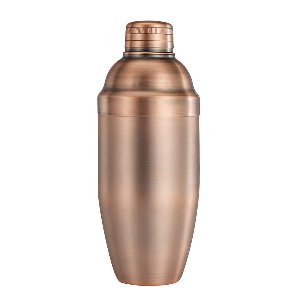 Winco BASS-24AC 24 oz Stainless Steel Shaker Set, Antique Copper Finish