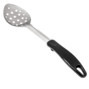 Winco BHPP-13 13" Perforated Basting Spoon w/ Stop Hook & Black Plastic Handle, Stainless thumbnail 2