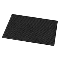 Winco BM-1812K Rectangular Bar Mat - 18" x 12", Rubber, Black thumbnail 7