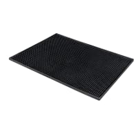 Winco BM-1812K Rectangular Bar Mat - 18" x 12", Rubber, Black thumbnail 8