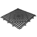 Winco BML-12K 12" Square Interlocking Bar Mat - Plastic, Dark Smoke thumbnail 2
