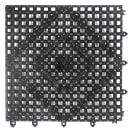 Winco BML-12K 12" Square Interlocking Bar Mat - Plastic, Dark Smoke thumbnail 3