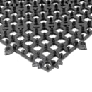 Winco BML-12K 12" Square Interlocking Bar Mat - Plastic, Dark Smoke thumbnail 7